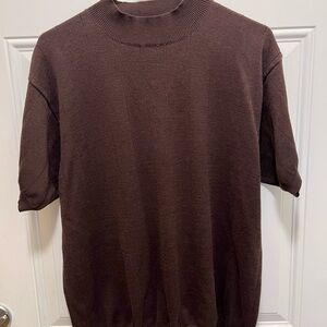 Dressbarn Chocolate Brown Knit Top